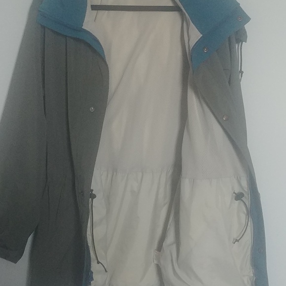 Vintage L.L.Bean Gore-Tek jacket EUC khaki grey and blue - Picture 11 of 15